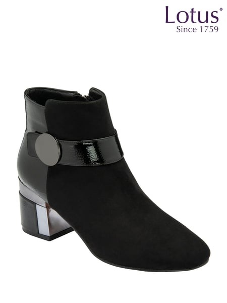 Lotus Black Heeled Ankle Boots (AA6093) | € 101