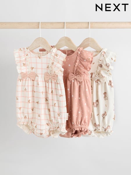 Brown and Pink Baby Rompers 3 Pack (AA6650) | € 26 - € 31