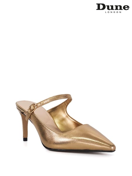 Dune London Brown Chronicle Buckle Open Mules (AA6688) | € 70