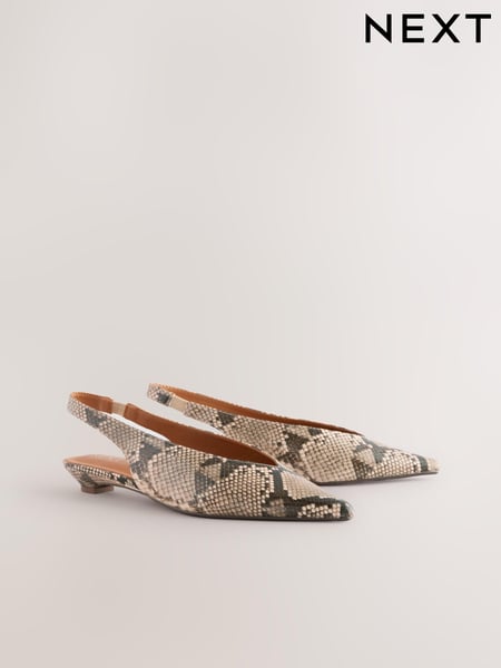 Snake Print Forever Comfort® Point Toe Sling Back Shoes (AA6880) | € 47