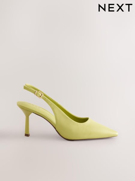 Lime Green Forever Comfort® Point Toe Sling Back Heels (AA6914) | € 49