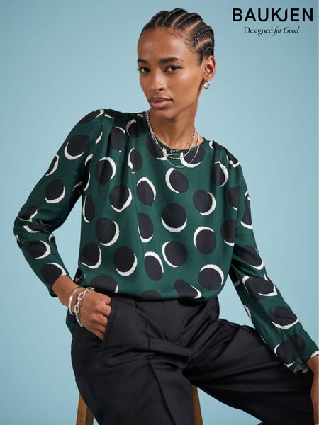 Baukjen Green Dottie Printed Blouse (AA7552) | € 93