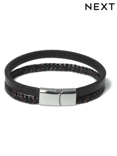 Genuine Leather Multirow Wristwear Brown Bracelet (AA7892) | € 55