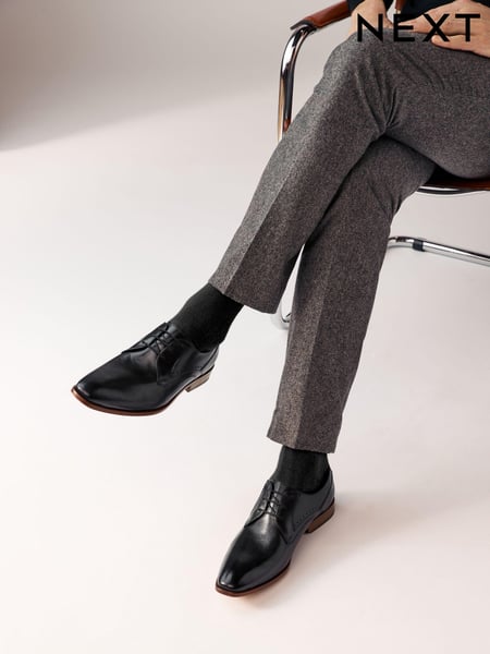 Black Leather Derby Shoes (AA7981) | € 97