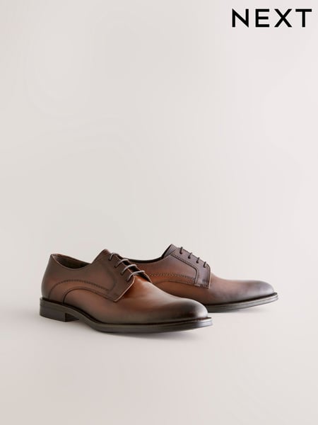 Brown Leather Derby Shoes (AA7985) | € 73