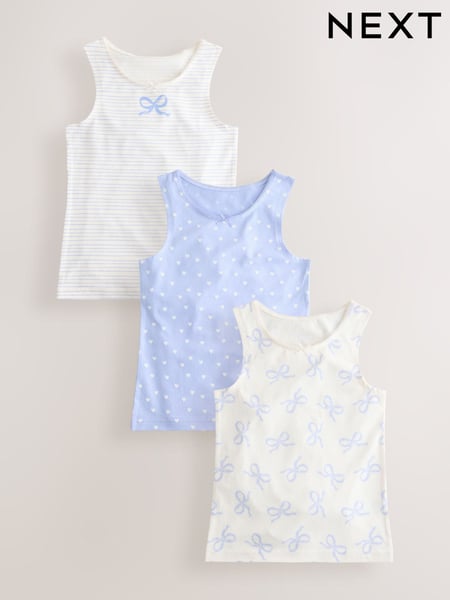 Blue Printed Vests 3 Pack (1.5-16yrs) (AA8178) | € 11 - € 17
