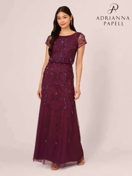 Adrianna Papell Studio Beaded Blouson G Dress (AA8639) | € 132