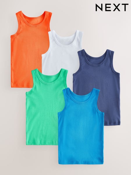 Multicolour Vests 5 Pack (1.5-16yrs) (AA9659) | € 16 - € 23