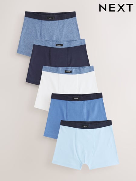 Blue Soft Waistband Trunks 5 Pack (2-16yrs) (AA9667) | € 20 - € 27