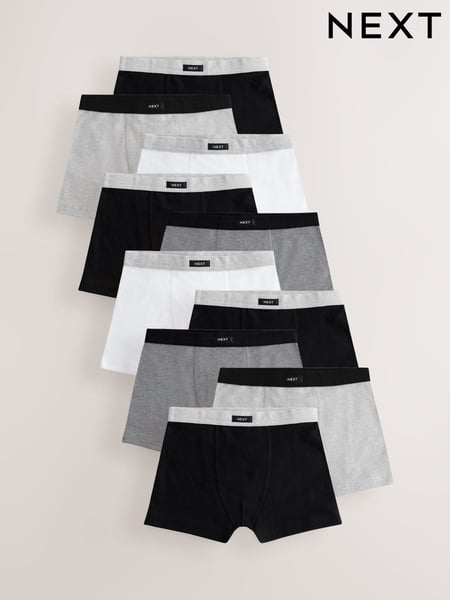Grey Soft Waistband Trunks 10 Pack (2-16yrs) (AA9672) | € 38 - € 45