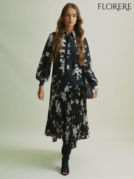 Florere Dropped Waist Shirt Midi Dress (AB2077) | € 309