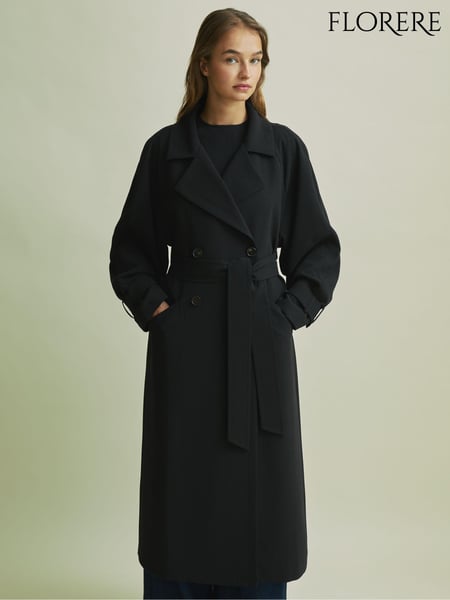 Florere Double Breasted Belted Trench Coat (AB2414) | € 387