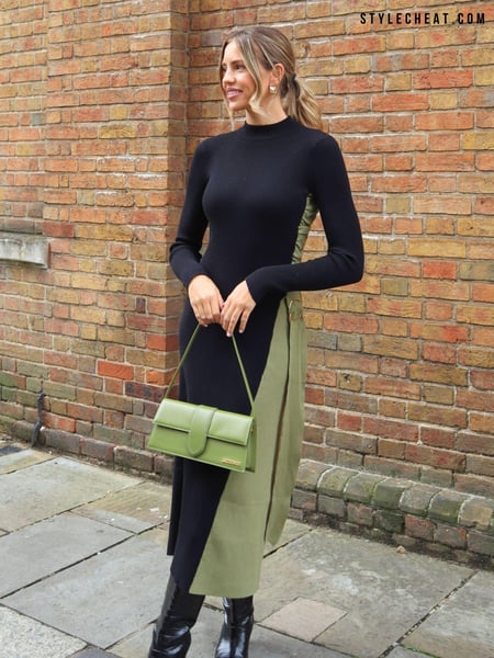 Style Cheat Black Caitlin Panel Knitted Maxi Dress (AB2949) | € 60