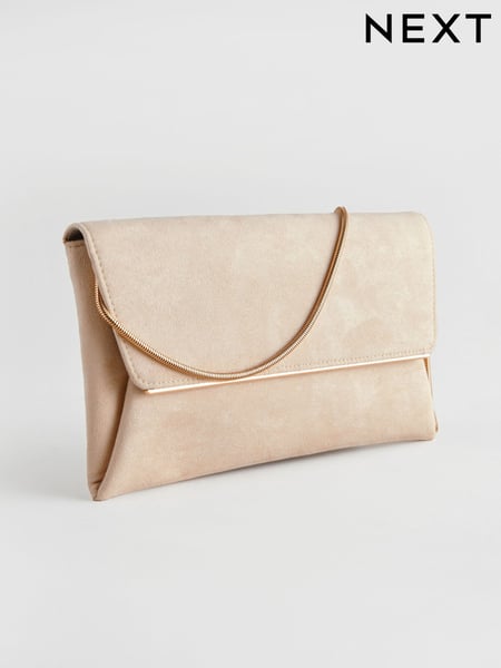 Nude Satin Clutch Bag (AB3556) | € 26