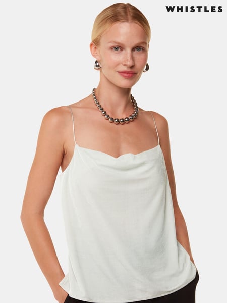 Whistles Silver Cowl Neck Cami Top (AB4201) | € 38