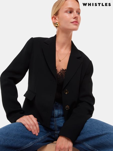 Whistles Ultimate Crepe Black Blazer (AB4257) | € 232
