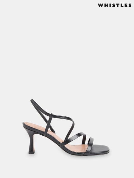 Whistles Black Tenley Strappy Heeled Sandals (AB4260) | € 232