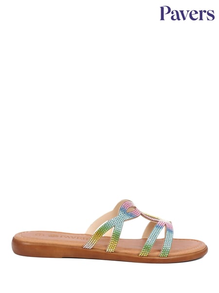 Pavers Multi Embellished Mule Sandals (AB4305) | € 55