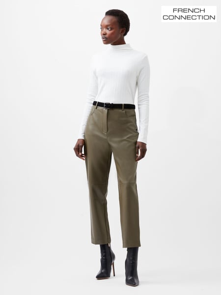 French Connection Green Crolenda PU Trousers (AB5292) | € 113