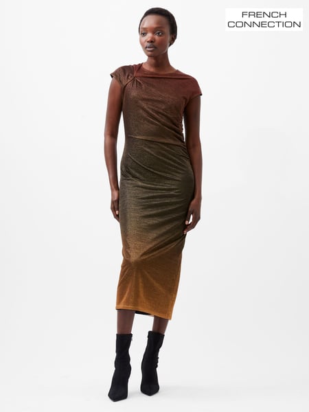 French Connection Metallic Sela Metallic Midi Dress (AB5455) | € 49