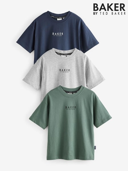 Baker by Ted Baker 100% Cotton T-Shirts 3 Pack (AB5472) | € 47 - € 53