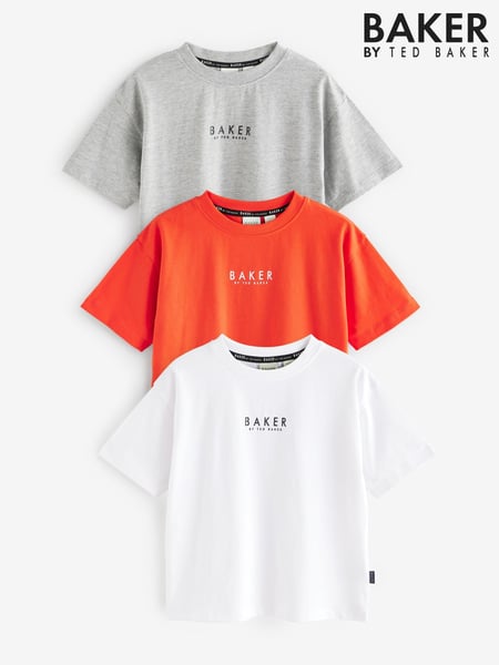 Baker by Ted Baker 100% Cotton T-Shirts 3 Pack (AB5475) | € 47 - € 53