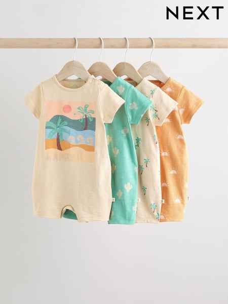 Minerals 100% Cotton Baby Rompers 4 Pack (AB5604) | € 30 - € 35