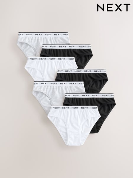 Black/White Bikini Briefs 7 Pack (5-16yrs) (AB5759) | € 16 - € 21