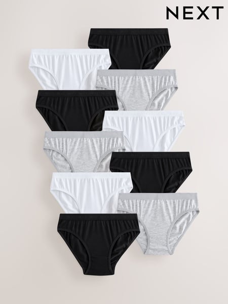 Black/White Bikini Briefs 10 Pack (5-16yrs) (AB5760) | € 17 - € 27