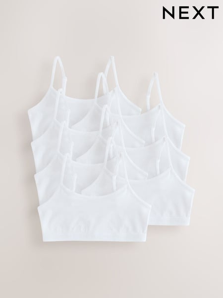 White Strappy Crop Tops 7 Pack (5-16yrs) (AB5784) | € 27 - € 37