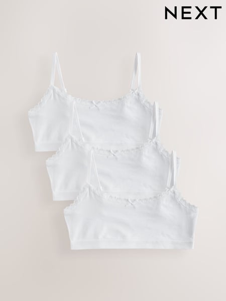 White Strappy Crop Tops 3 Pack (5-16yrs) (AB5785) | € 9 - € 13