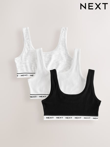 Black/White Crop Tops 3 Pack (5-16yrs) (AB5794) | € 11 - € 16
