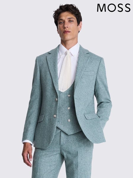 MOSS Blue Tailored Fit Donegal Jacket (AB6385) | € 132
