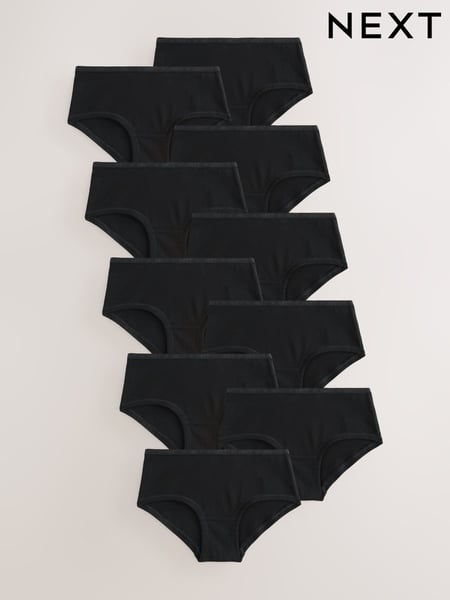 Black Hipster Briefs 10 Pack (2-16yrs) (AB6438) | € 17 - € 27