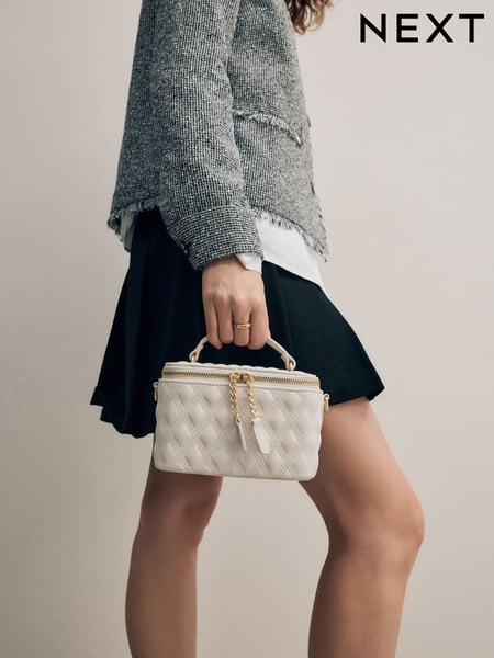 Bone Quilted Cross-Body Bag (AB6595) | € 44