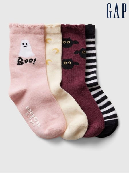 Gap Multi Halloween Ruffle Crew Socks 4 Pack (Newborn-5yrs) (AB7460) | € 12