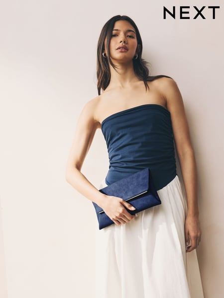 Navy Clutch Bag With Detachable Chain (AB7747) | € 26