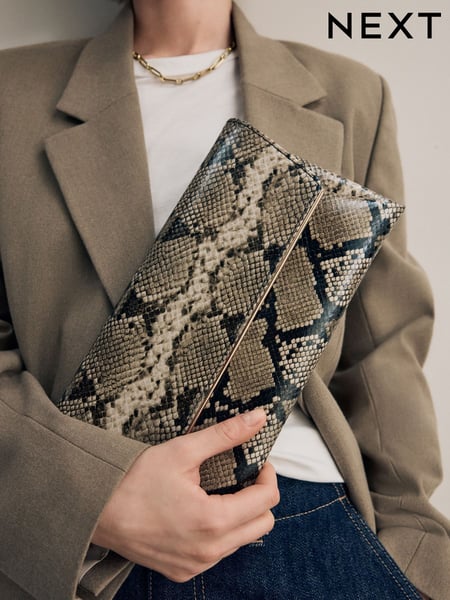 Snake Clutch Bag With Detachable Chain (AB7755) | € 26