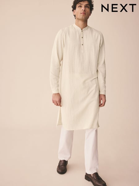 Ecru Longer Length Kurta Shirt (AB7943) | € 57