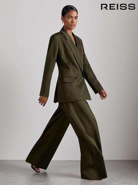 Reiss Green Simone Atelier Double-Breasted Crepe Suit Jacket (AB8207) | € 928