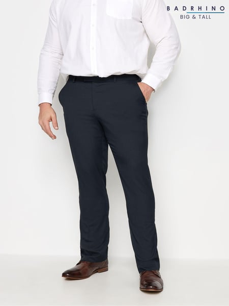 BadRhino Big & Tall Blue Plain Suit Trousers (AC0405) | € 26