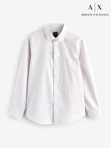 Armani Exchange Pinstripe 100% Cotton Brown Shirt (AC0561) | € 156