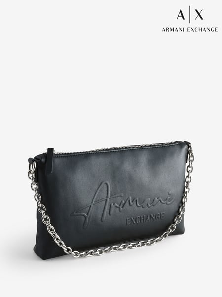 Armani Exchange Soft Large Logo Shoulder Black Bag (AC0571) | € 179