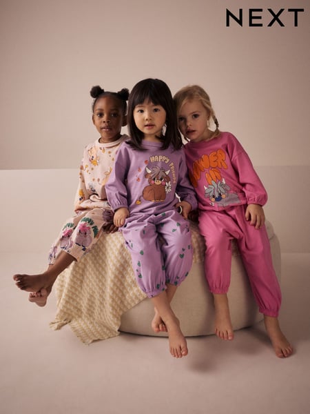 Pink/ Purple Hamish Jogger Pyjamas 3 Pack (9mths-11yrs) (AC0779) | € 41 - € 52