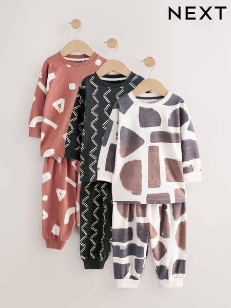 Red/Black Mark Making 3 Pack Oversized Pyjamas (9mths-10yrs) (AC0918) | € 37 - € 45