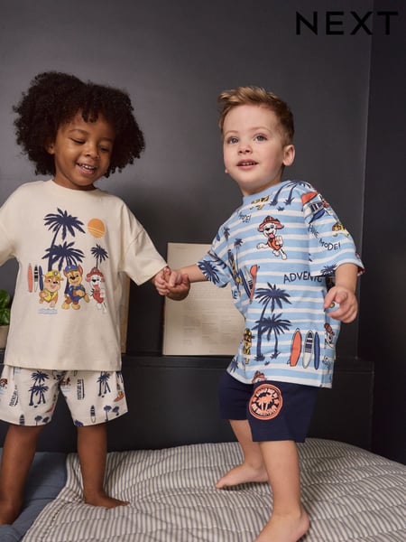 Blue Cream License Paw Patrol 100% Cotton Short Pyjamas 2 Pack (9mths-8yrs) (AC1059) | € 31 - € 40