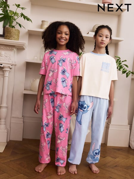 Pink/Blue Lilo & Stitch Jogger Pyjamas 2 Pack (3-16yrs) (AC1135) | € 45 - € 55