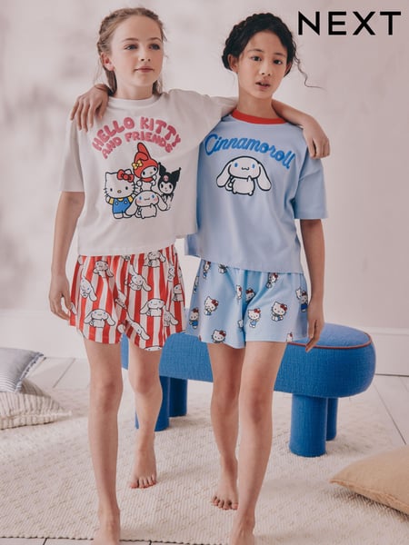 Blue Short Hello Kitty Pyjamas 2 Pack (3-14yrs) (AC1138) | € 35 - € 45