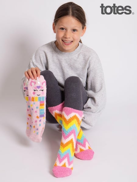 Totes Pink Supersoft Winter Slipper Christmas Socks 2 Pack (AC1148) | € 19