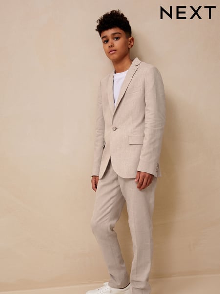 Neutral Linen Suit Jacket (3-16yrs) (AC1237) | € 57 - € 78